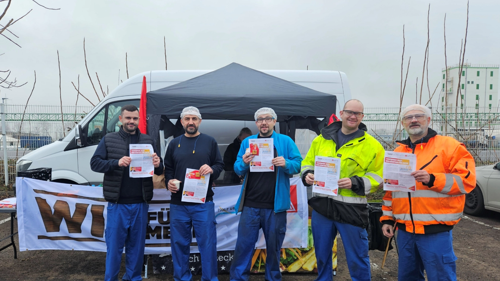 Gemeinsame Mittagspause bei Guala Closures in Worms