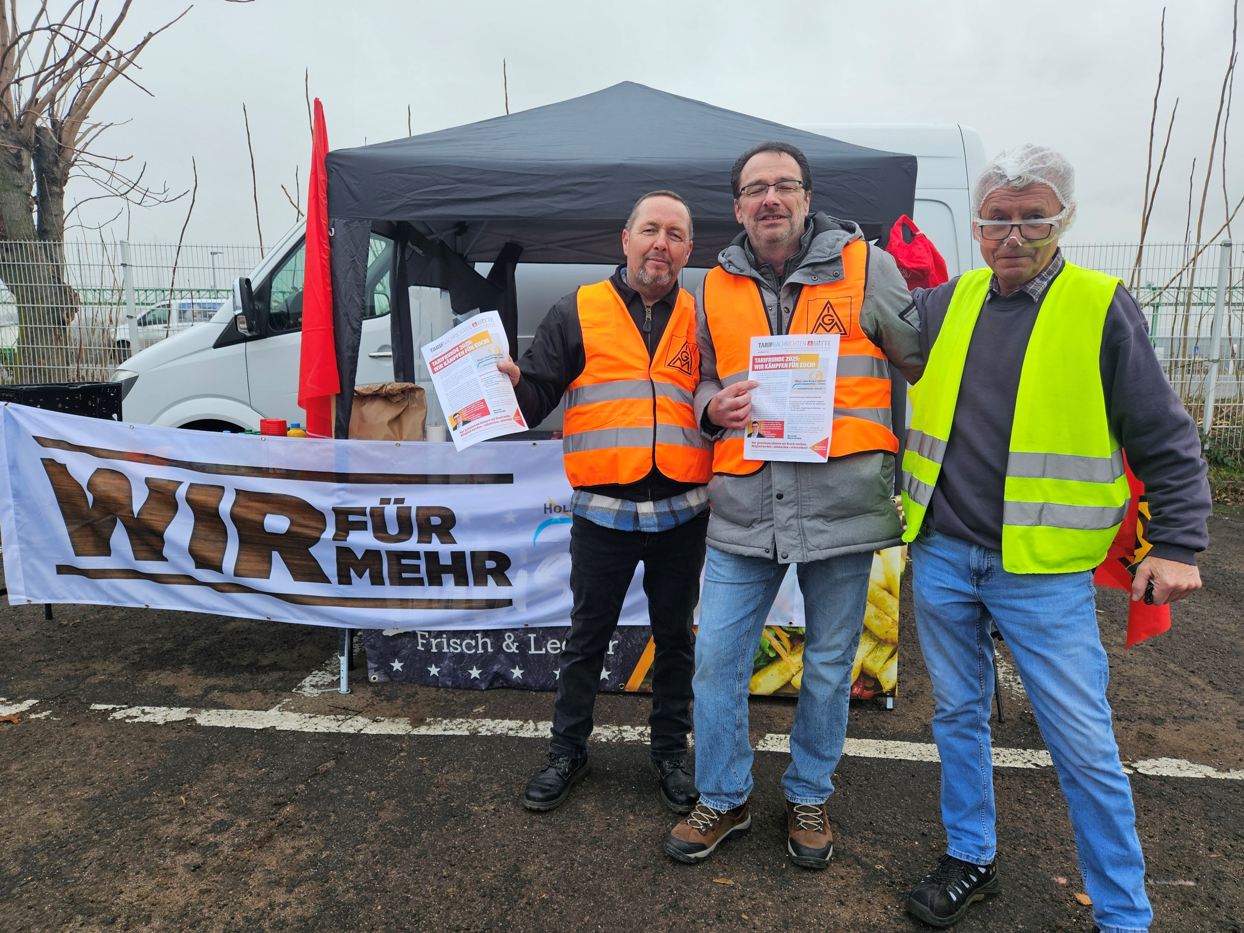 Gemeinsame Mittagspause bei Guala Closures in Worms